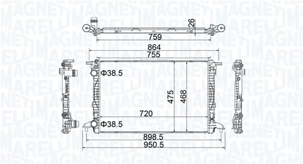 Radiator, engine cooling